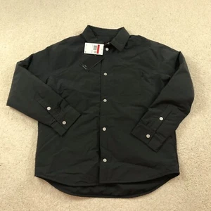 Air Jordan Button Down Jacket Mens Large Black New *defect* FV7432-045 - Picture 1 of 9