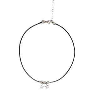 Star Choker Sweater Chain Choker Necklace Jewelry for Women Girl Teen Black - Picture 1 of 6