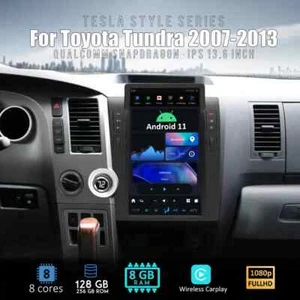 13.6" Tesla Style Carplay Android Car Stereo GPS Radio For Toyota Tundra 2007-13 - Foto 1 di 10