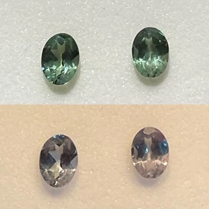 Natural Color Change Alexandrite Matching Oval Loose Gemstones 1.30 Carats - Picture 1 of 3