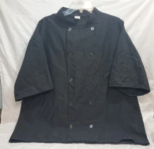 Chef Coat Dark Black 2XL Pre-owned but in good condition Unbranded - Picture 1 of 5