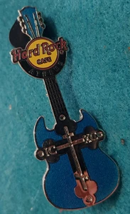 ATHEN GREECE CHRISTIAN CHURCH CROSS BLUE GUITAR SERIES Hard Rock Cafe PIN LE - Bild 1 von 1