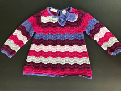 Suéter Pullover First Impressions Niñas (12M) Línea A Elegante Manga L Rayas Foto 1 de 4