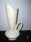 White Ceramic Art Pottery Pitcher White Popcorn Confetti Texture~MCM Pitcher 14"