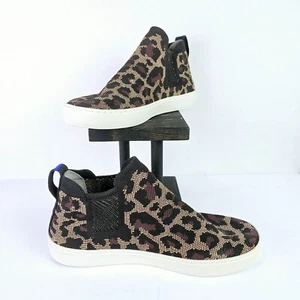 Rothy's Wildcat Leopard Animal Print Chelsea Sneaker Trainers, Sz 9 - Picture 1 of 11