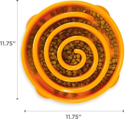 Outward Hound Fun Feeder Slo Bowl, 10x Alimentador Lento Perro Bowl, Grande Multicolor Foto 1 de 4