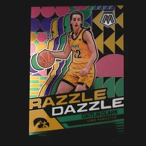 š„CAITLIN CLARKš„ RAZZLE DAZZLE ROOKIE RC Card Panini Mosaic SP Insert - IOWA - Picture 1 of 2