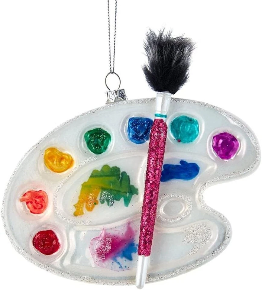 Glass Artist Watercolor Painting Palette Christmas Ornament - Изображение 1 из 1