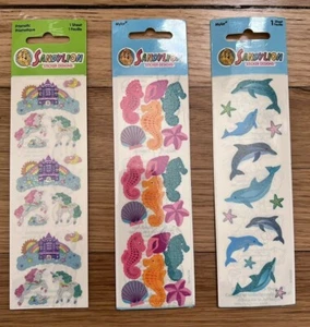 Lote de pegatinas vintage raras: delfines Sandylion, caballitos de mar, unicornios NUEVO - Imagen 1 de 2