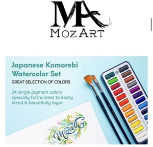 Set acquerelli Mozart, 24 colori vivaci, spazzola inclusa prezzo di acquisto £21,99 55% di sconto! - Foto 1 di 9