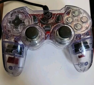 Pelican Afterglow Clear Lighted Wired Controller PS2 PL-659 - Picture 1 of 9