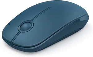 Vssoplor Slim Wireless Mouse, 2.4G Optical Mouse for Laptops and PCs - Blue - Picture 1 of 6