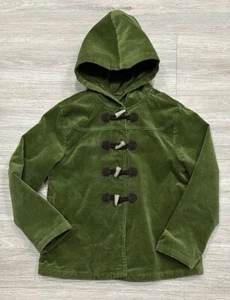 Gymboree 2008 Toggle Jacket Girls Size 7 Corduroy Hooded Coat Forest Green - Picture 1 of 4