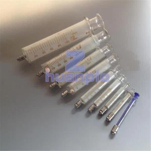 Jeringa de vidrio cabezal de bloqueo Luer de 1 ml a 100 ml jeringa inyectora de vidrio reutilizable - Imagen 1 de 1