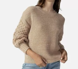 Suéter suéter con mangas de cable tejido tostado talla XL Sanctuary para mujer nuevo sin etiquetas camisa - Imagen 1 de 10