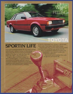 Hardtop sportivo TOYOTA Corolla 1982 vintage Oh che sensazione! Pubblicità stampa anni 80 - Foto 1 di 1