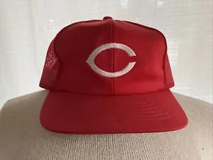 Vintage Cincinnati Reds Red Trucker Mesh Snapback Hat Cap 80s MLB - Picture 1 of 8