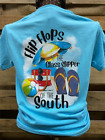 Southern Chics Flip Flops Glass Slippers of the South Girlie Bright T Shirt