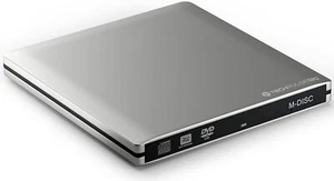 techPulse120 USB 3.1 Typ-C DVD CD M-Disc Brenner Laufwerk USB-C Aluminium Silber - Bild 1 von 7