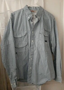 Field N Forest Langarmhemd belüftet 4 Taschen Größe Large grün weiß  - Bild 1 von 6