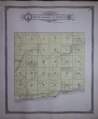 Mapa Plat 1913 3N-19E Goodnoe Hills Twp. KLICKITAT Co. WA / 4N-19E en reverso Foto 1 de 4