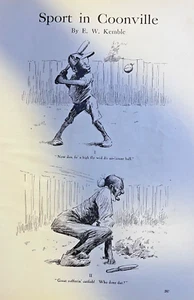 1914 Magazine Illustration Black Children Playing Baseball by E W Kemble - Picture 1 of 2