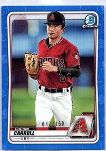 2020 Bowman Chrome Prospects Blue Corbin Carroll Arizona Diamondbacks /150 - Picture 1 of 2