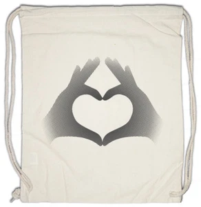 Finger Heart Turnbeutel Hearts Friendzone New engaged schmaltzy mushy slushy - Picture 1 of 1