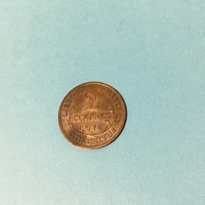 FRANCE 2 CENTIMES 1916 KM # 841 VF. - Picture 1 of 2