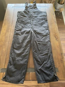 VINTAGE SafTBak Chiller Killer Insulated Coveralls Jumpsuit XL - Black - Picture 1 of 7