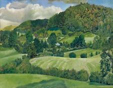 Sir Stanley Spencer Landscape Gloucestershire Canvas Print 16 x 20