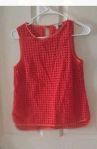 Halogen Damen orange durchsichtig quadratisch Top. Größe Xs. B64 - Bild 1 von 4