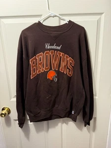 Sudadera Cleveland Browns Para Hombre XL Marrón Forrada de Vellón De Colección Russell Athletic - Imagen 1 de 3