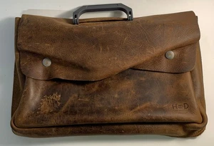 Hide And Drink Distress Leather Folder Document Holder File Portfolio 13.25x8.5" - Picture 1 of 11