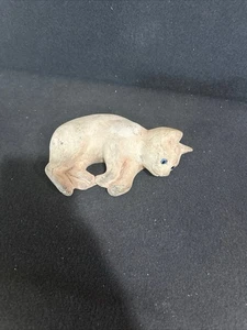 DE COLECCIÓN Estatua de Gato de Hormigón Tope de Puerta o Jardín - Hecho en Inglaterra - Ojos de Vidrio - Imagen 1 de 9