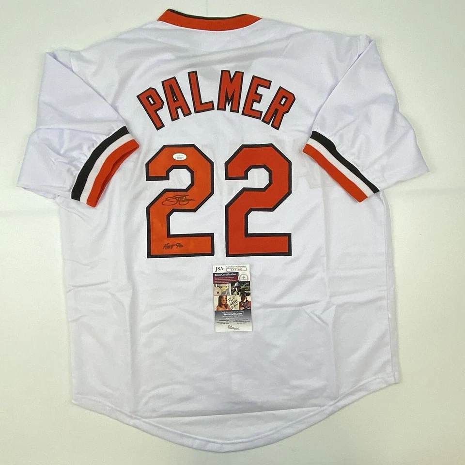 Autographed/Signed JIM PALMER HOF 1990 Baltimore White Baseball Jersey JSA COA - Image 1 of 4