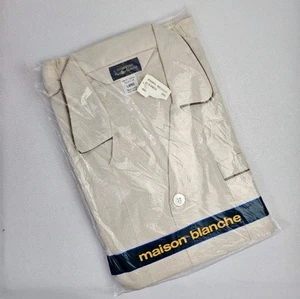 Conjunto Camisa/Pantalones Ropa de Dormir Vintage Maison Blanche Goudchaux Talla L Hecho en EE. UU. - Imagen 1 de 11