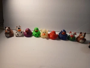 Gummiente Set verschiedene 9 Enten ideal für Badespielzeug oder Armaturenbrett-Display! - Bild 1 von 10