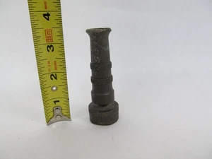 Vtg Adjustable Brass Garden Hose Nozzle Architectural Salvage Green 0T or OT - Picture 1 of 3