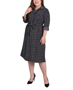 Camisa estampada talla grande para mujer NY Collection talla 1X - Imagen 1 de 3