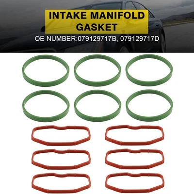 和上下进气歧管垫圈适用于奥迪 3.0T Q5 A8 Q7 A7 A6 S4 S5 SQ5 美国 — 第 1/4 张图片