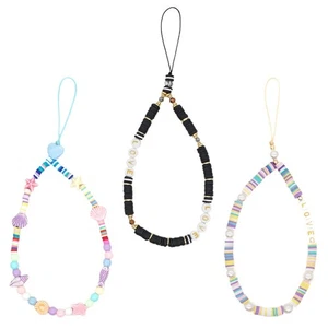  3 Pcs Shell Perlen -Mobiltelefonseil Mann Fräulein Hängende Kette Handy DIY - Photo 1 sur 12