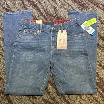 Pantalones de mezclilla Levis 514 calce recto niños lengüeta roja regular lavado medio talla: 18 29x31 ¡NUEVOS CON ETIQUETAS! Foto 1 de 4