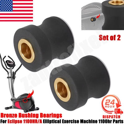 1 Pair Roller Wheels For Eclipse 1100HR/A Elliptical  Exercise Machine 1100hr US - Image 1 of 4