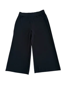Pantalones de salón Lands End azul marino oscuro pierna ancha tejido elástico talla M 10-12 - Imagen 1 de 11