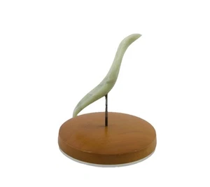 Men's Kanon Wooden Shaving Lather Soap Jar Lid (only) Modernist Jade Bird Figure - Picture 1 of 6