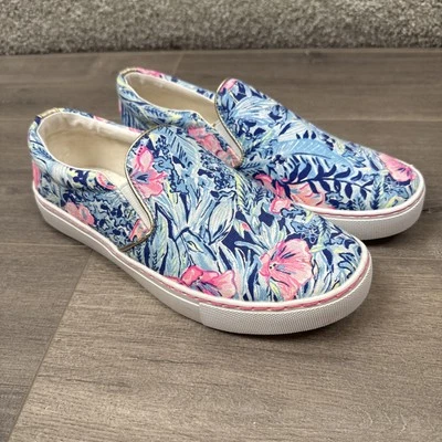 Zapatilla deportiva sin cordones Lilly Pulitzer Julie para mujer talla 7,5 estampado floral Foto 1 de 4