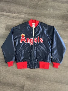 Vtg 1980s California Anaheim Angels Satin Starter Jacket Size M - Picture 1 of 13