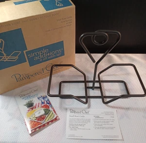 The Pampered Chef Small Square Bowl Caddy #1944 Black New In Box - Picture 1 of 2