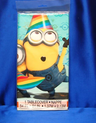 Minions Despicable Me Party Tablecover Kevin , Stuart, Bob Free Ship Next Day - Image 1 of 3